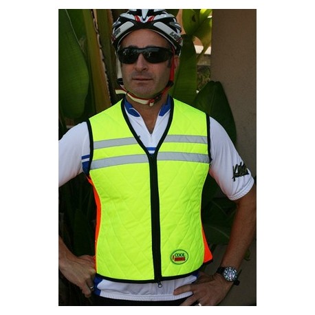 Gilet Refroidissant Cycliste Fluorescent Bandes Réfléchissantes Tailles S, M, L, XL