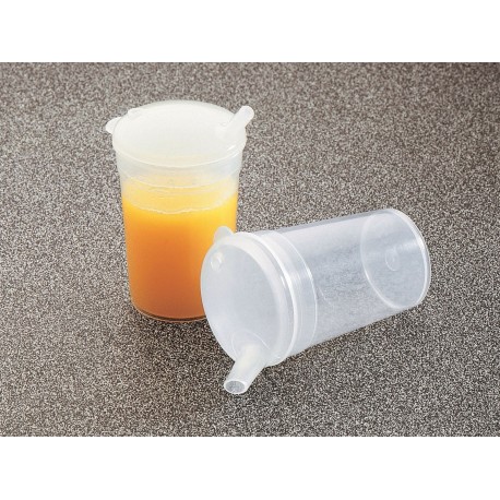Verre Bec Verseur Plastique Transparent Couvercle KINETEC AA5752 200 ml