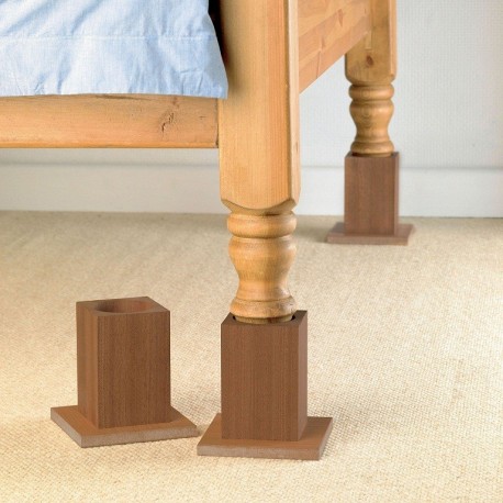 Rehausseur Pied de Lit Bois 13 cm Kinetec AA3308