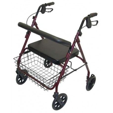 Aide à la marche, Rollator, 4 roues, siège, pliable, transportable