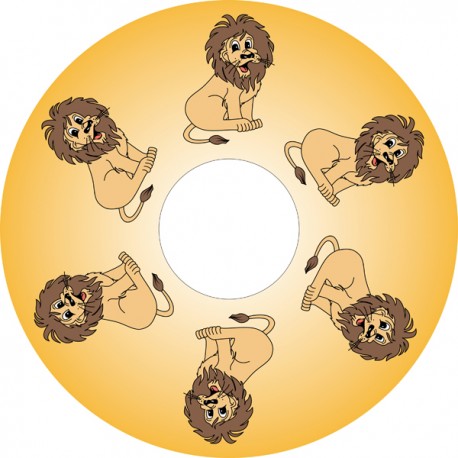 Flasques Fauteuil Roulant Mobilex de Sécurité Fauteuil Roulant Motif Lions
