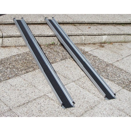 Paire de Rampe d'accèss aluminium télescopique ULTRA-LEGERE - 210 cm